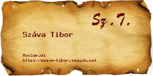Száva Tibor névjegykártya