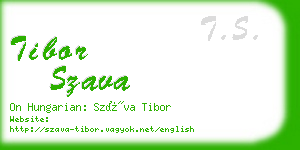 tibor szava business card